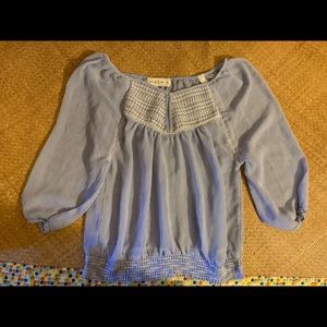 Abercrombie and Fitch Blue Chiffon Blouse